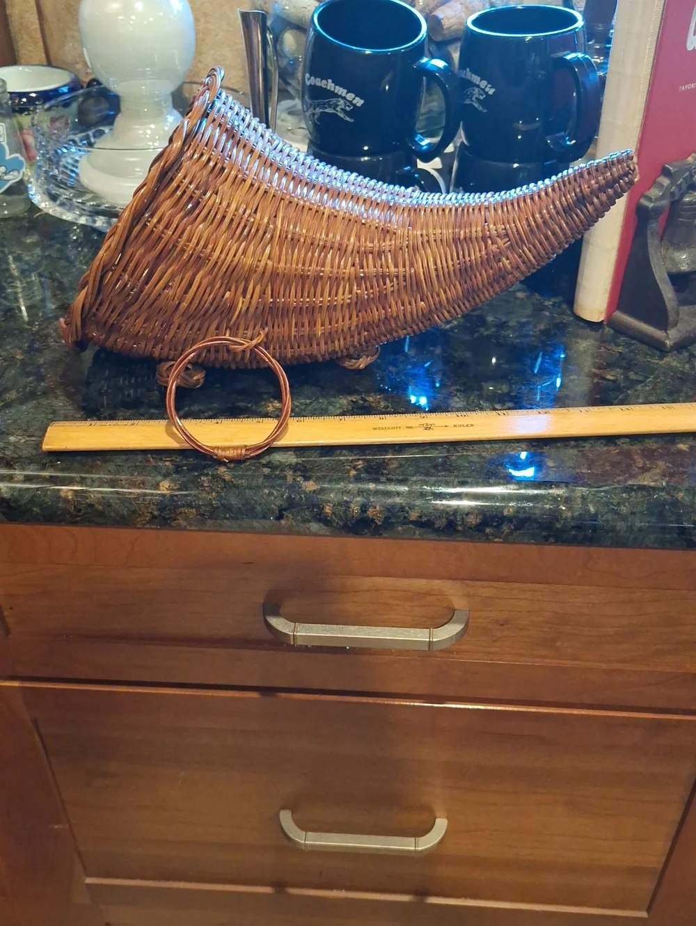 Vintage Wicker Cornucopia